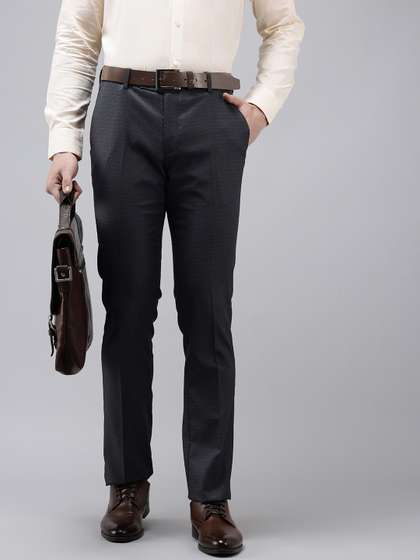 Arrow Men Hudson
                        Tailored Fit Checked Formal Trousers