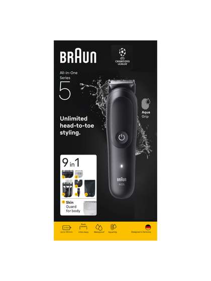 Braun Men Series 5
                      AIO5545 9-in-1 Beard & Body Grooming Kit -
                      Grey