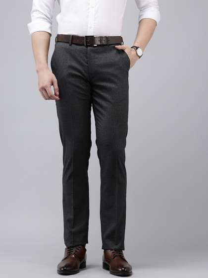 Arrow Men Hudson
                        Tailored Fit Checked Formal Trousers