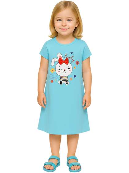 Inhika Girls Printed
                      Nightdress