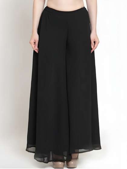 Farden Women Knitted
                      Georgette Palazzos