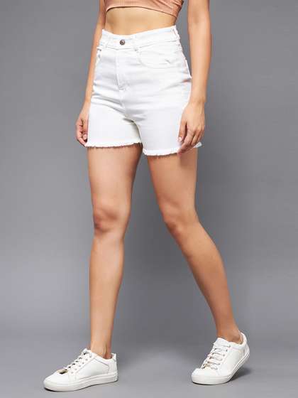 Women High-Rise Denim Shorts