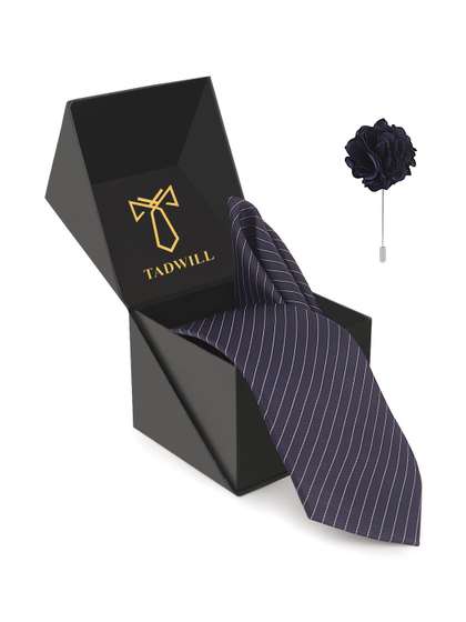 TADWILL Men Accessory
                    Gift Set Of Tie With Lapel Pin & Pocket Square