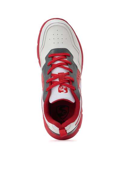 SG Savage Stud Prime
                        Shoes White-Red - PVC Upper EVA Cushion &
                        Traction