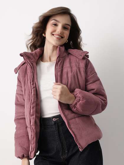 Mast & Harbour
                        Corduroy Hooded Padded Jacket