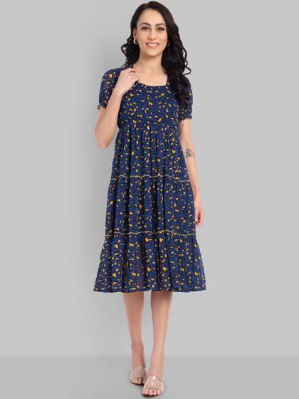 Slenor Animal Print
                        Georgette A-Line Dress