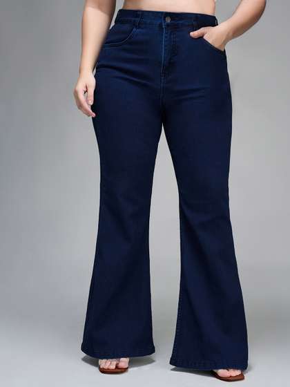 Miss Chase A+ Plus
                      Size Women Bootcut High-Rise Stretchable Jeans