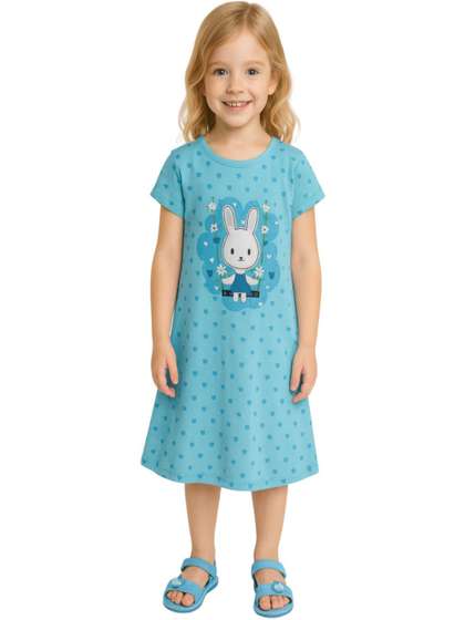 Inhika Girls Printed
                      Nightdress
