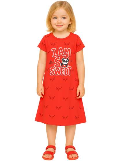 Inhika Girls Printed
                      Nightdress