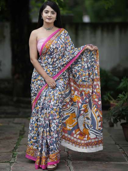 Urban Pallu
                          Kalamkari Pure Cotton Handloom Saree