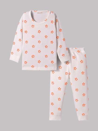 Kanvin Boys Printed
                    Round Neck Thermal Set