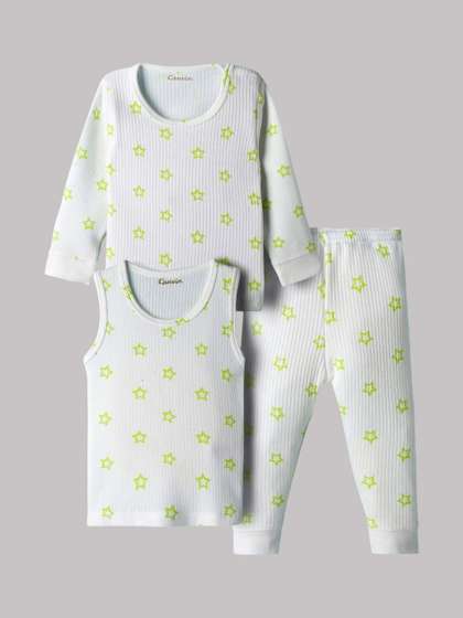 Kanvin Boys Printed
                    Round Neck Thermal Set