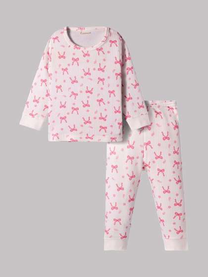 Kanvin Boys Printed
                      Round Neck Thermal Set