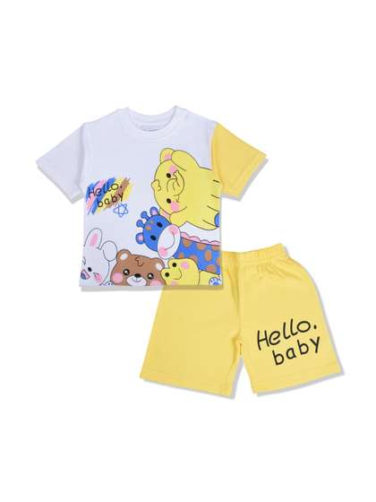 YK Boys Printed T-shirt
                    with Shorts