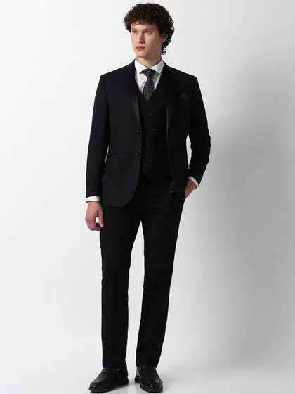 Van Heusen Slim Fit
                        Single-Breasted Three-Piece Suits