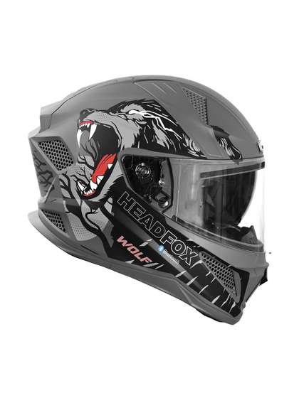 HEADFOX Men Wolf Smart
                    Bluetooth Full Face Helmet