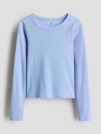 H&M Ribbed Cotton
                    Jersey Top