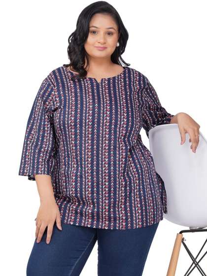 30 Looks Geometric
                          Printed Pure Cotton Kurti