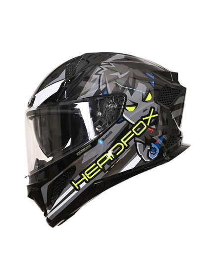 HEADFOX Men Printed
                    Shady Smart Bluetooth Full Face Helmet