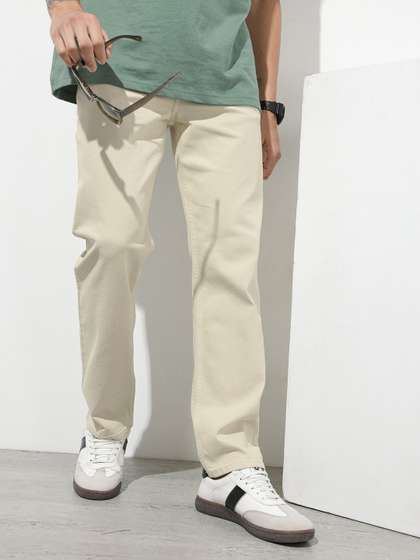 The Roadster Life
                          Co. Men Straight Fit Mid-Rise Stretchable
                          Jeans