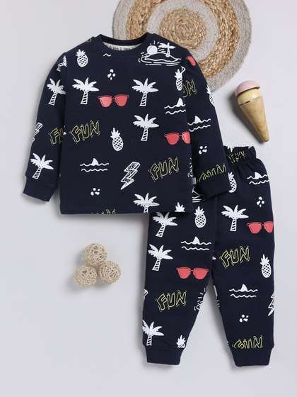YK X Tinyo Boys Pure
                      Cotton Printed T-shirt with Joggers