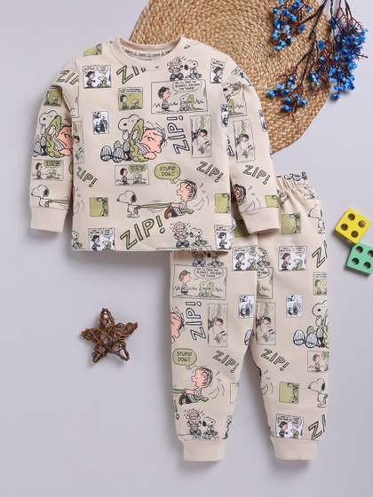 YK X Tinyo Boys Pure
                    Cotton Printed T-shirt with Joggers