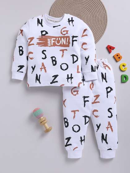 YK X Tinyo Boys Pure
                    Cotton Printed T-shirt with Joggers