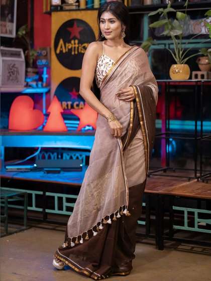 SHYAMALI BOUTIQUE
                        Beads and Stones Pure Cotton Half and Half
                        Saree