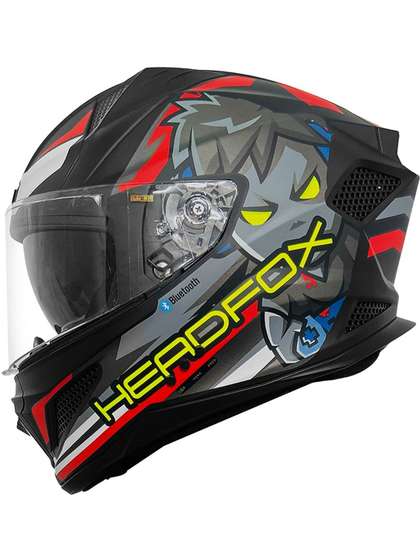 HEADFOX Men Printed
                    Shady Smart Bluetooth Full Face Helmet