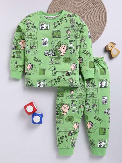 YK X Tinyo Boys Pure
                      Cotton Printed T-shirt with Joggers
