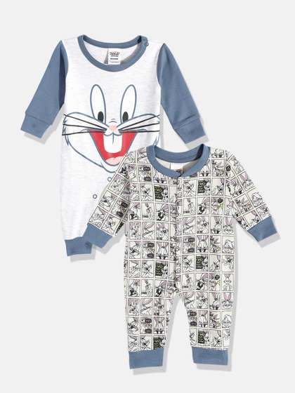 YK X Tinyo Infant Boys
                    Looney Tunes Printed Cotton Romper