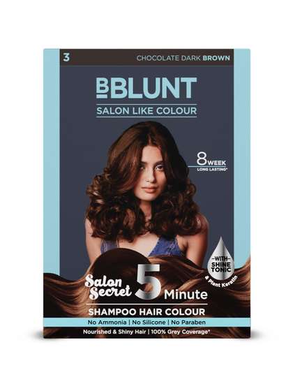 BBLUNT Salon Secret 5
                    Minute Shampoo Hair Colour 20ml x 5 - Chocolate Dark
                    Brown 3