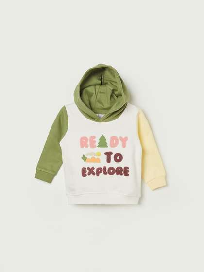 Juniors by Lifestyle
                      Boys Colourblocked Hooded Sweatshirt