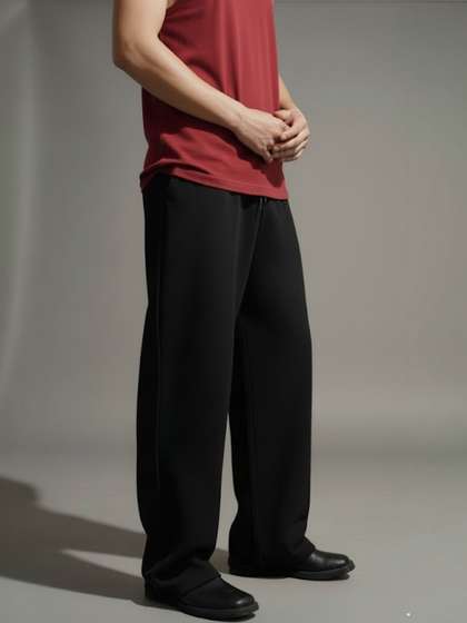 dockstreet Men
                          Pure Cotton Relaxed Fit Track Pants