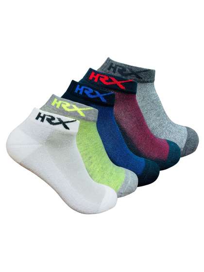 HRX by Hrithik Roshan
                      Men Pack Of 5 Ankle Length Socks