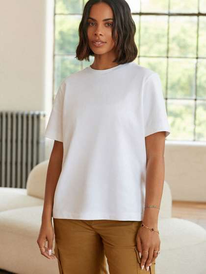 NEXT Drop-Shoulder
                          Sleeves Relaxed Fit T-shirt