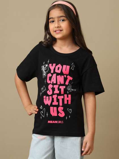 Kids Ville Mean Girls
                      Printed Pure Cotton Round Neck Relaxed Fit Tshirt