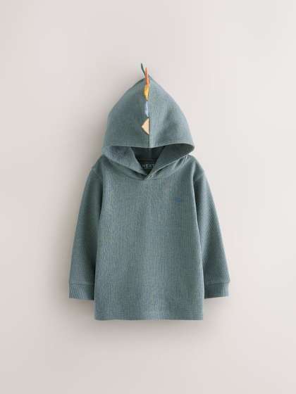 NEXT Boys Textured
                      Dino Spikes Hooded Sweatshirt