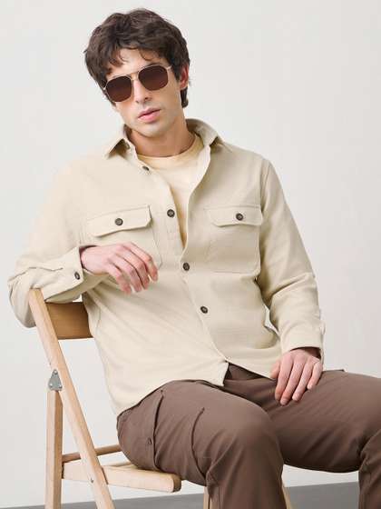 Red Flame Mens
                          Textured Double Pocket Overshirt