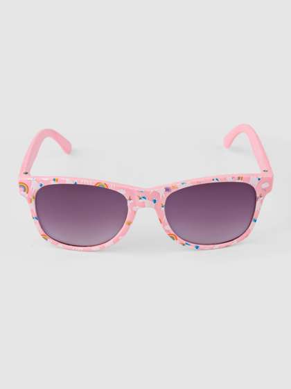 DukieKooky Unisex Kids
                    Black Lens & Pink Wayfarer Sunglasses with