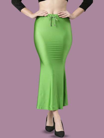 TWIN BIRDS Women
                          Solid Silky Soft Stretchable Shimmer Mermaid
                          Saree Shapewear