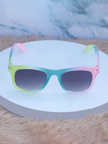 DukieKooky Unisex Kids
                    Black Lens & Blue Wayfarer Sunglasses with