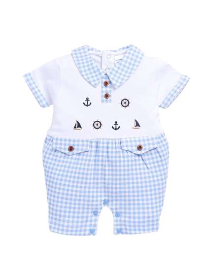 Moms Love Infant Boys
                      Printed Cotton Romper