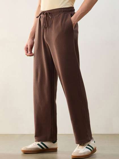 NOBERO Women Pure
                        Cotton Straight-Fit Mid-Rise Track Pant
