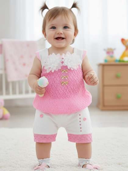 NEW GEN Girls
                        Embellished Top with Shorts
