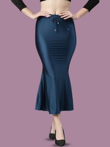 TWIN BIRDS Women
                        Solid Silky Soft Stretchable Shimmer Mermaid
                        Saree Shapewear