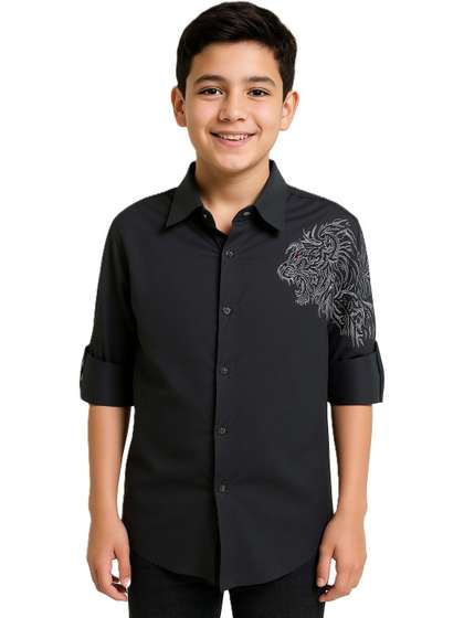 CHARCHIT Boys Comfort
                    Printed Casual Shirt