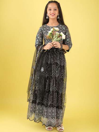 BAESD Girls
                        Embellished Sequinned Ready to Wear Lehenga
                        & Blouse With Dupatta
