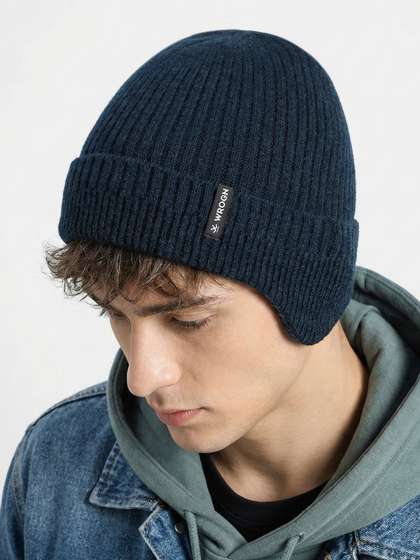 WROGN Unisex Ear Muff
                      Ribbed Beanie