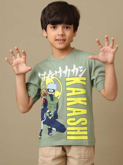 Kids Ville Boys Kakashi
                    Printed Pure Cotton Tshirts
